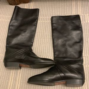 Tall black leather Pietro boots sz 7.5